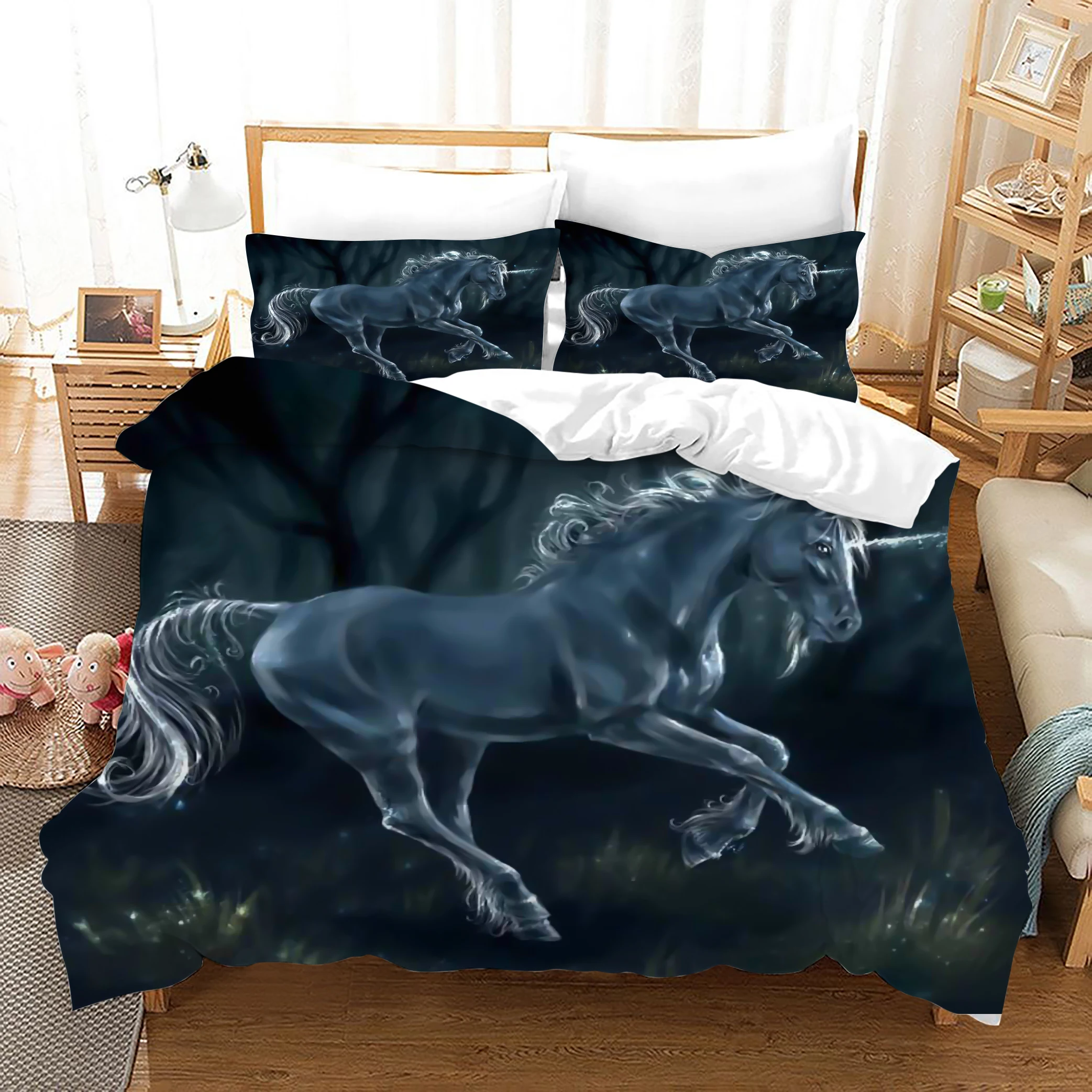 Hot Sale Bedding Set 4 Piece UNICORN 1 Duvet Cover Luxury Super Quality Designers Bed Sheet Sets