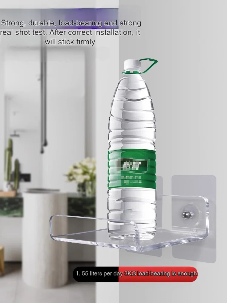 Wall mounted wall shelf camera indoor outdoor no punch router bracket acrylic wall mounted TV acrylic display shelf