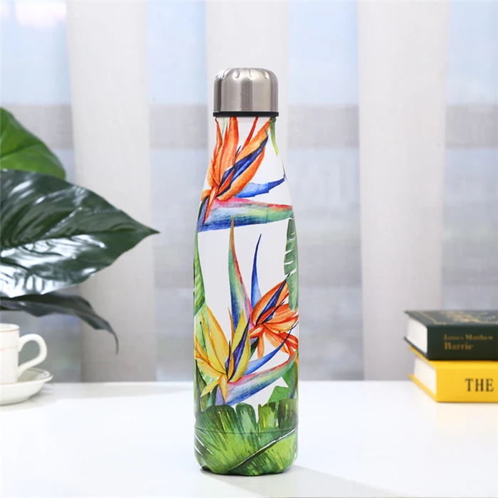 Double Wall 17oz 500ml Cola Shaped 304 Stainless Steel Insulated Vacuum Flask Sports Water Bottle