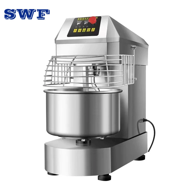 Commercial Dough Mixer Double Action Spiral Mixer/Electric Stainless Steel Dough Pizze Flour Mixing Machine Flour Dough Blender