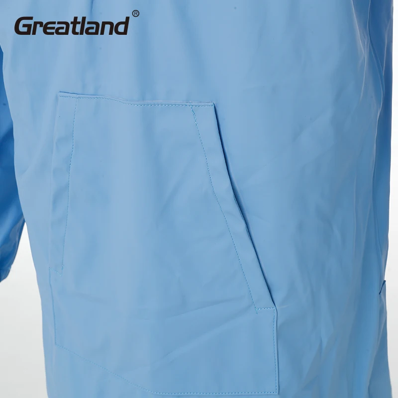 Wholesale Waterproof Breathable Adult Pu Jacket Raincoat Waterproof Rain Gear