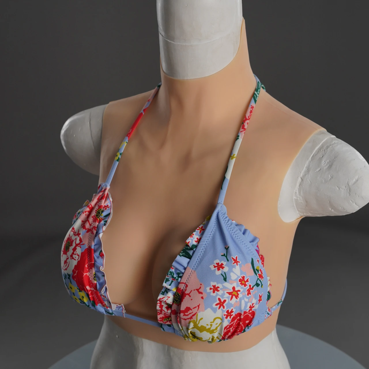 
B Cup 2G Upgrade High Collar Fake Artificial Boob Realistic Silicone Breast Forms Crossdresser Shemale Transgender Drag Queen 