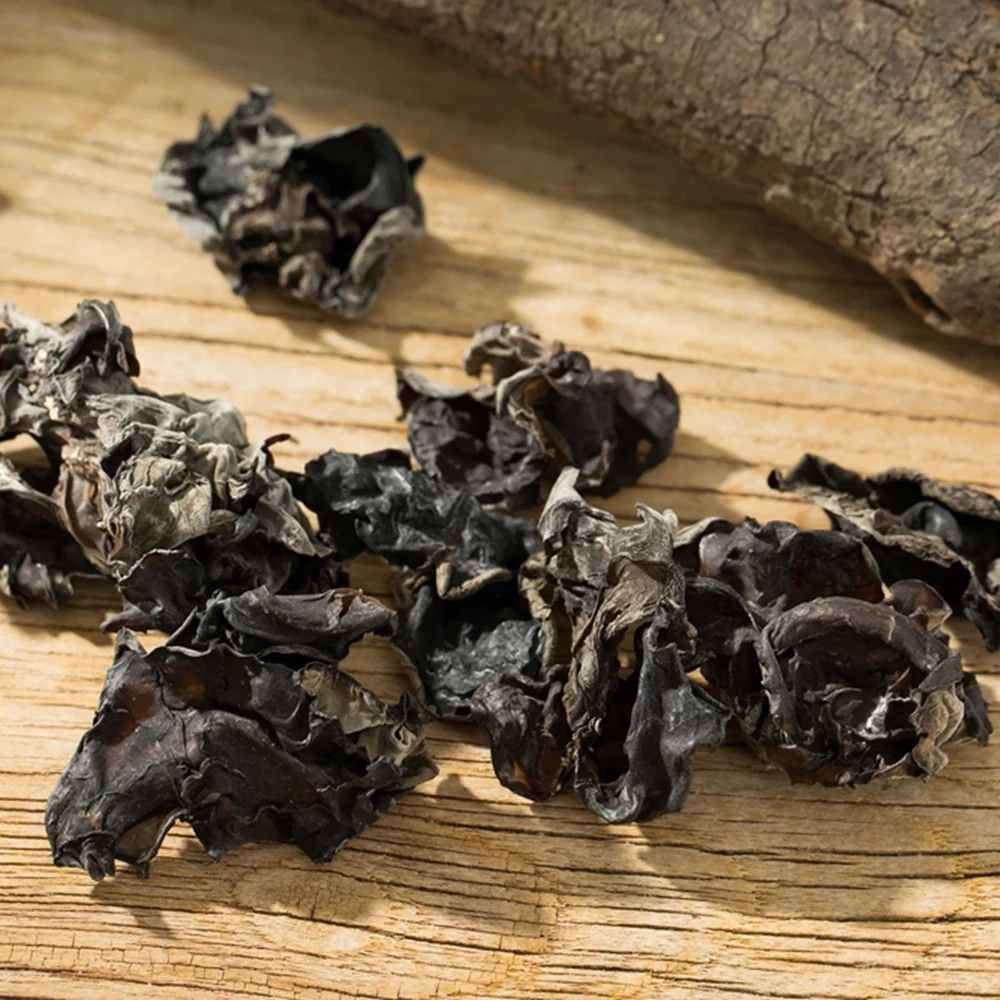 Dried black fungus ear mushroom