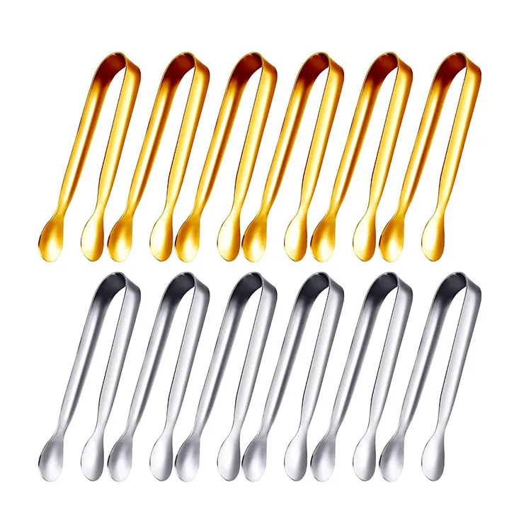 18/0 Stainless Steel Ice Cube Clip Mini Sugar Tong Bread Ice Tong with Logo