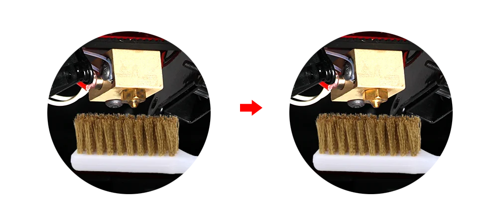3DSWAY 3D части принтера насадка для чистки меди медной проволоки щетки ручку зубной очистки Hotend E3D V6 MK8