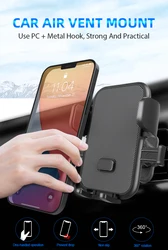 Trending Products 2021 New Arrivals Universal One Touch Air Vent Car Phone Holder Mount