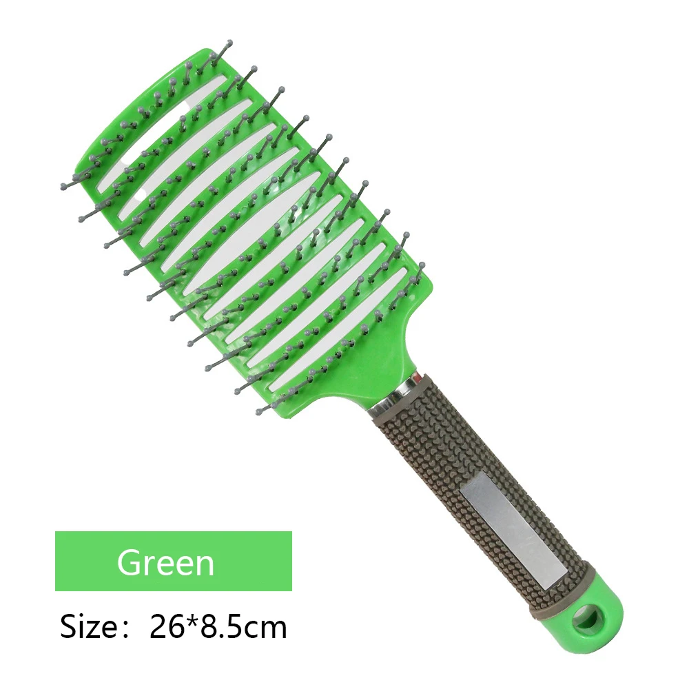 Professional Hairdressing Styling Tools Anti-static Massage Hairbrush Curved Vent Detangling Hair Brush for Fast Blow Drying