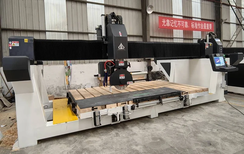 China  Marble Granite Quartz Kitchen Countertop CNC Stone Bridge Cutting Machine With CCD Camera 5 Axis Bridge Cutting Saw