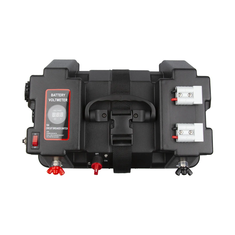 Factory manufacturer portable 12V/24v plastic Battery box for outdoors fishing, camping,RV