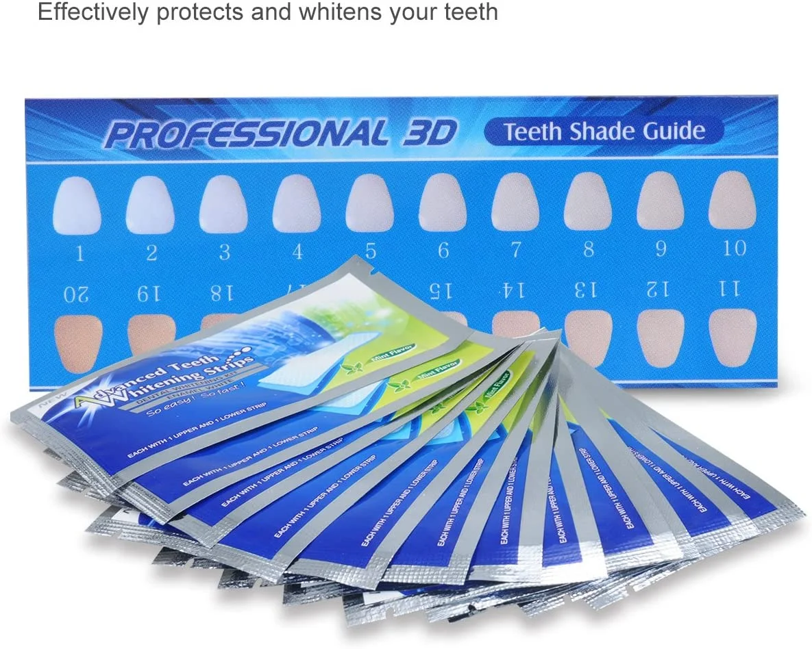 teeth whitening strips 14pairs/box 3D other teeth whitening accessories kit 28pcs/box mint flavor