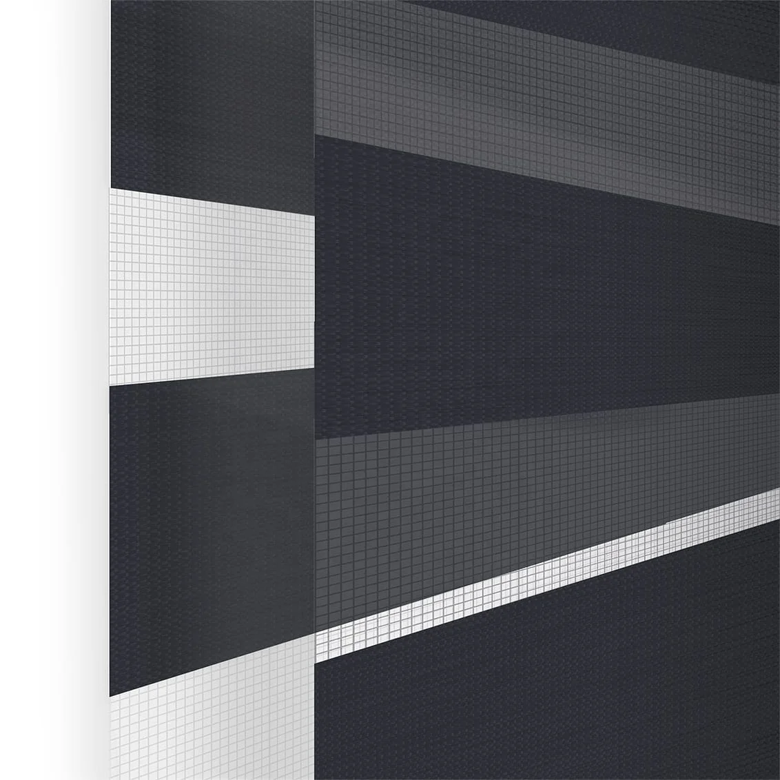 Factory Custom Automatic Remote Control Double Layer Shades Zebra Blinds Electric Blackout Window Zebra Roller Blinds