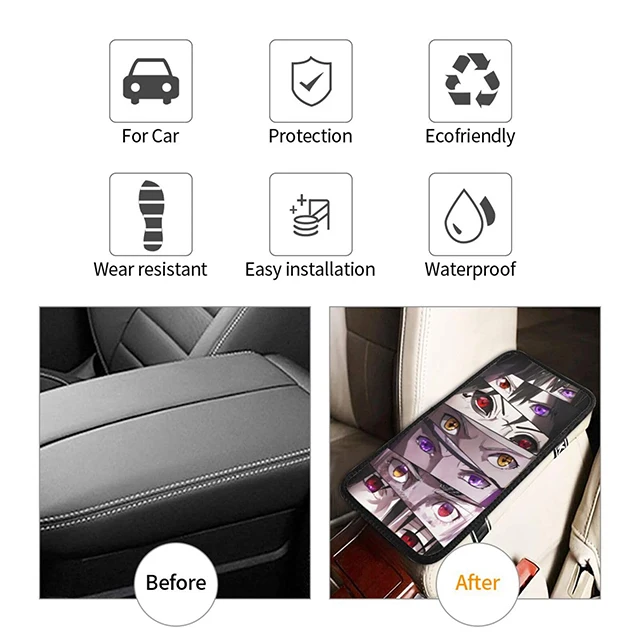Wholesale Universal Truck Arm Rest Covering Handrail Box Cushion Anime Car Auto Center Console Cover Armrest Pad
