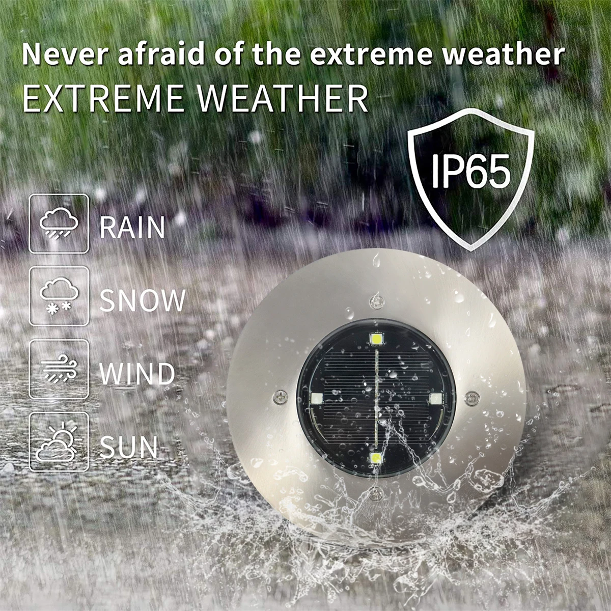 Hot Sale Solar Garden Lamp Round Shape Outdoor Waterproof IP65 Decoration Path Patio Lawn Lights for Grass Lighting