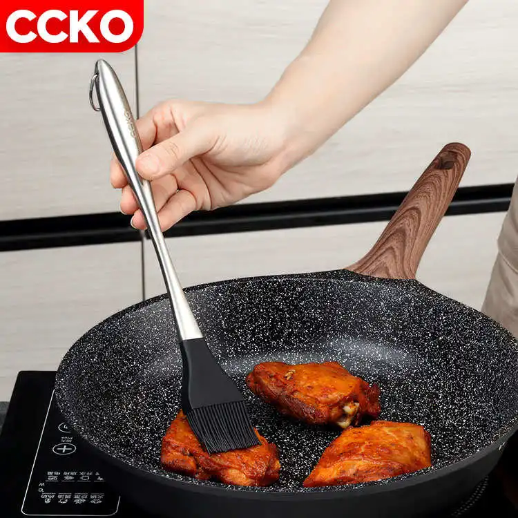 Кухонные принадлежности 30 см, инструменты для выпечки, барбекю, ручка из нержавеющей стали, силиконовая масляная щетка, щетки для вытирания для ресторана, отеля