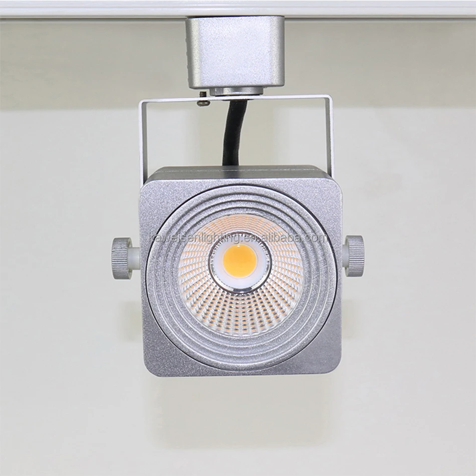 Flicker-free COB Spot Light 12w LED Track Lamp Die Cast Aluminum Movable Square Spotlight 2/3/4 Wire MR16 Track Light Housing