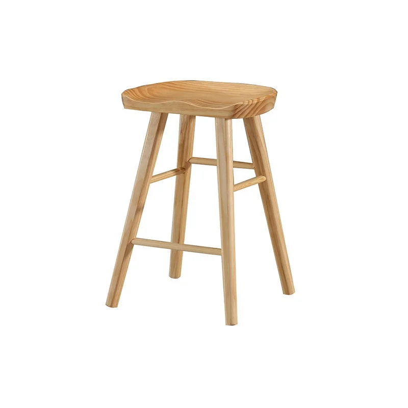 Contemporary Modern Steel High Wooden Bar Stool  metal bar Chair for Dining Outdoor Restaurant Hotel Living Room Metal Frame