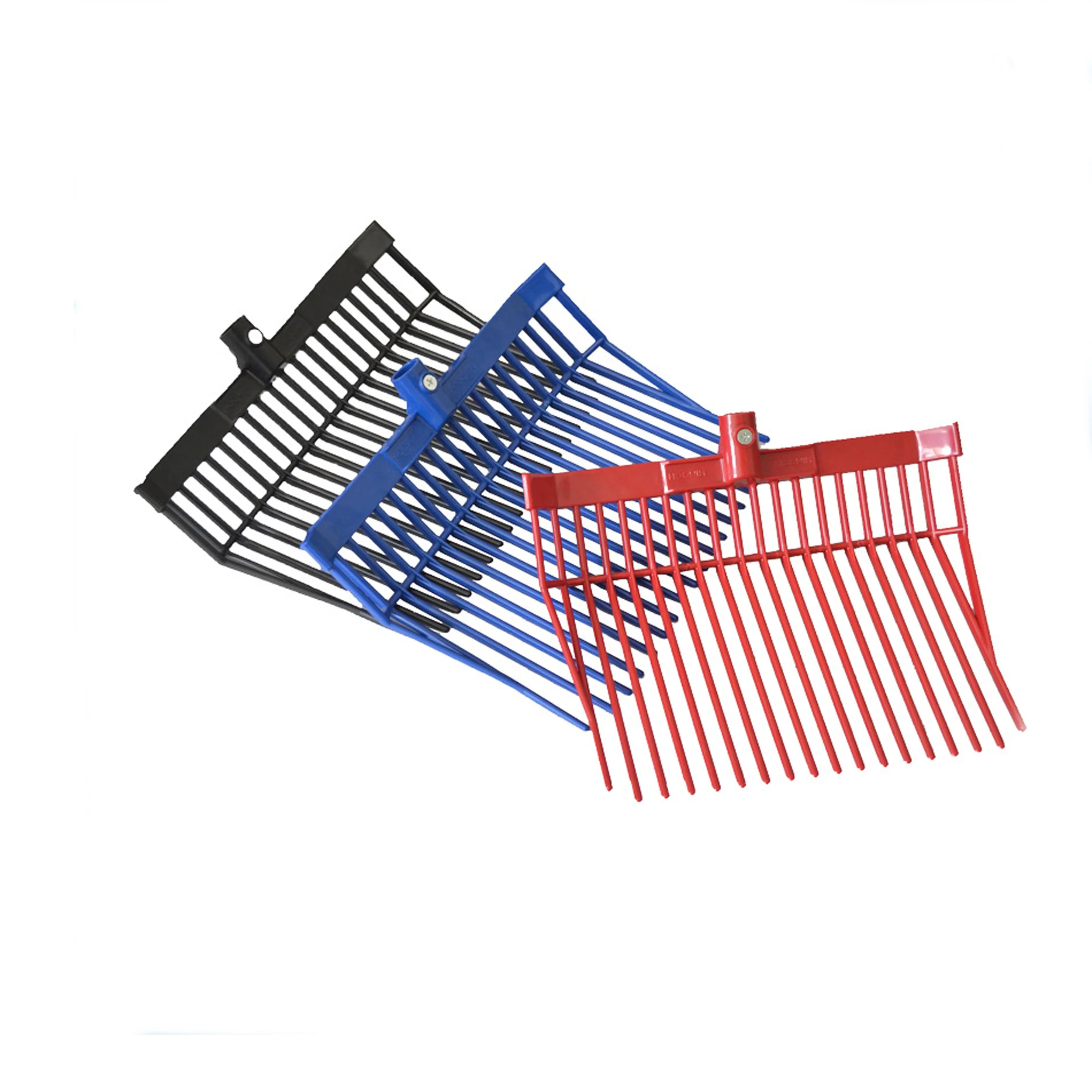 Horse manure fork steel rod 128cm metal handle with garden plastic straw fork