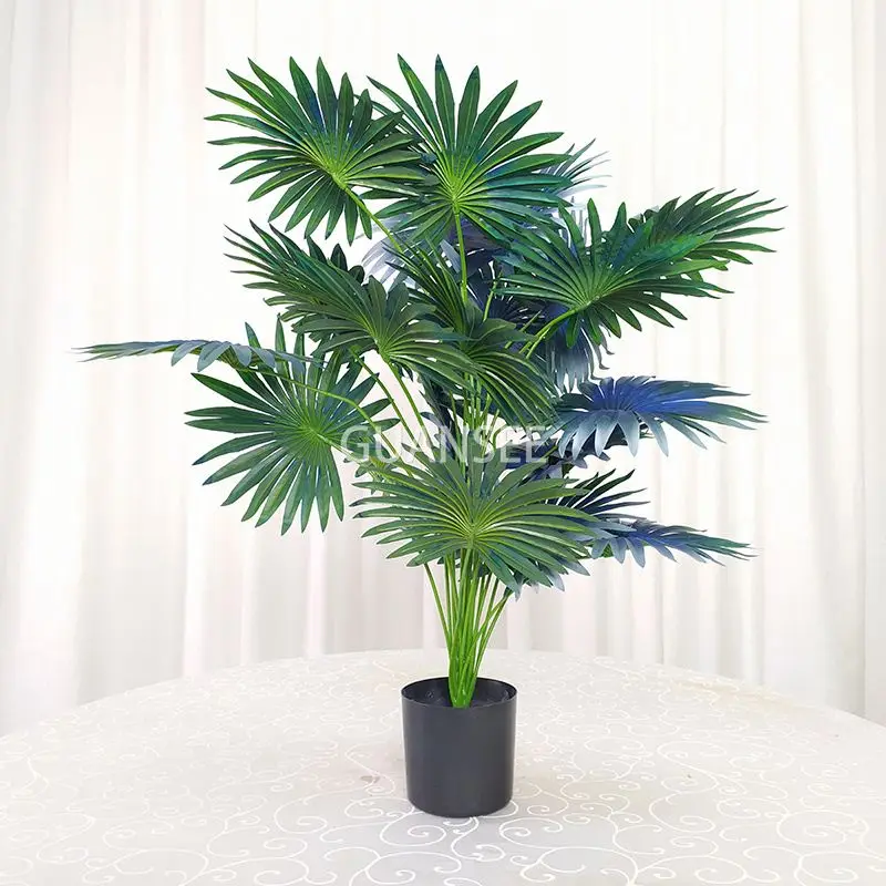 Home garden decoration artificial plants palm tree potted bonsai artificial green landscape artificial palm tree