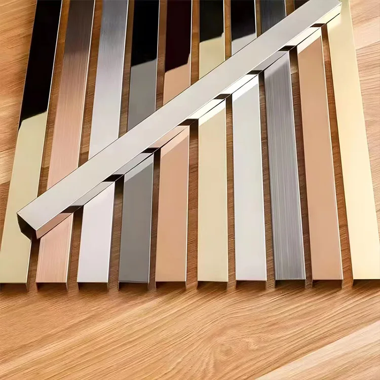 Stainless Steel Skirting Corner Profile Wall Tile Trim U Shape Stainless Steel Wall Tile Decorative Trim