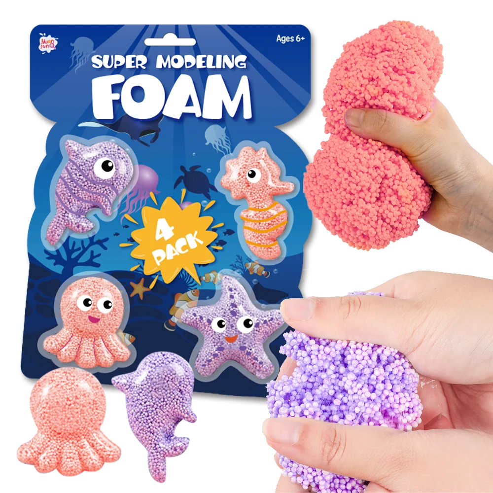 New Style Promotion Educational Magic Pearl Foam Putty DIY Foam Play Dough Clay Kit