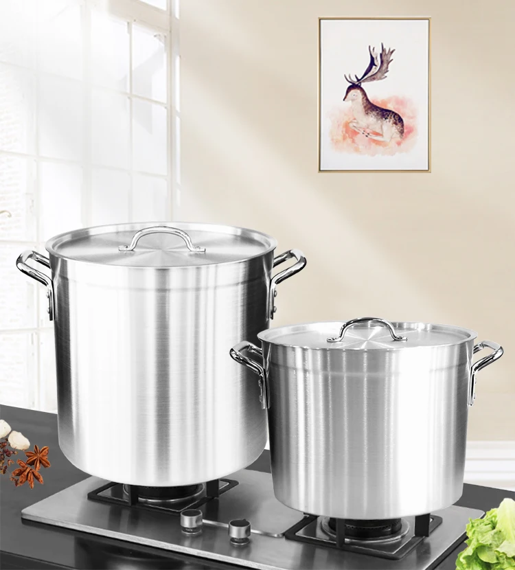 Commercial Standard Size Stainless Steel Cooking Pot Kitchen Stainless Steel Stock Pot