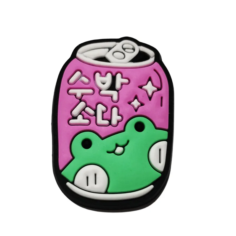 New Factory Stock Shoe Charms Cute Cartoon Little Frog PVC Rubber High Quality Custom Shoe Buckle Decoration Shoe Charms