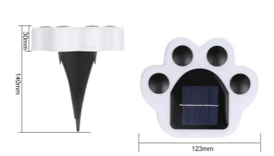 Outdoor Solar Powered Garden Cat Paw Lawn Lights Solar Cute Cat Paw Ground Lamps LED Cat Paw Scene Light Landscape Light