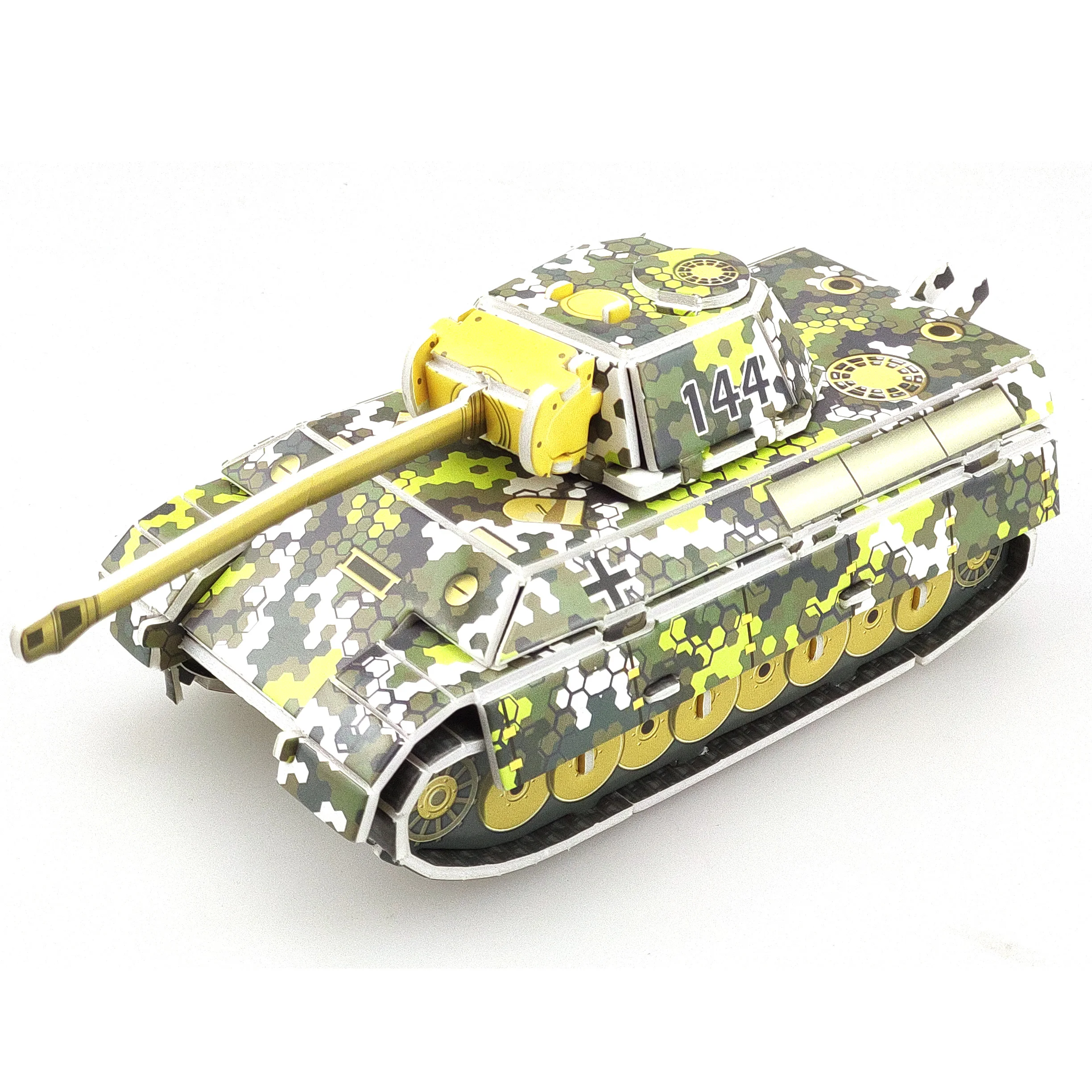 non-toxic eco-friendly gift custom DIY paper puzzle 3D Tank & Warcraft paper puzzle educational brain teaser toy for kids