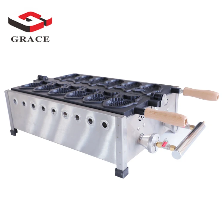Commercial Stainless Steel Ice Cream Fish Shape Taiyaki Making Machine Waffle Maker Gas Taiyaki Maker