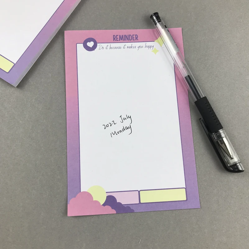 kawaii stationery Sticky Notes custom tear off notepad office supplies note pad stick notes Memo Pad