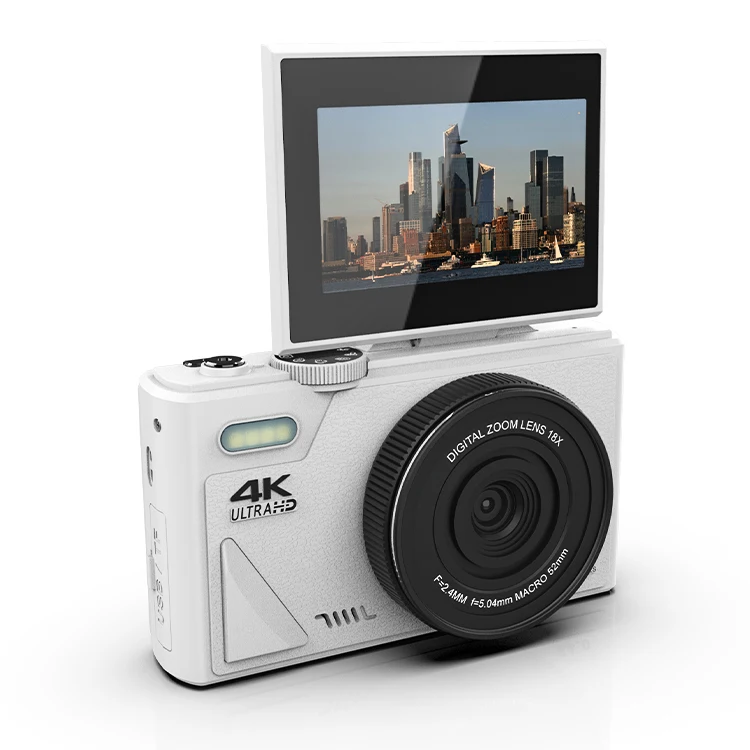New 3.0 inch 180 Degree Flip Screen 18X Digital Zoom 4K 64MP WIFI Digital Camera for Photography, Vlogging, Live Streaming