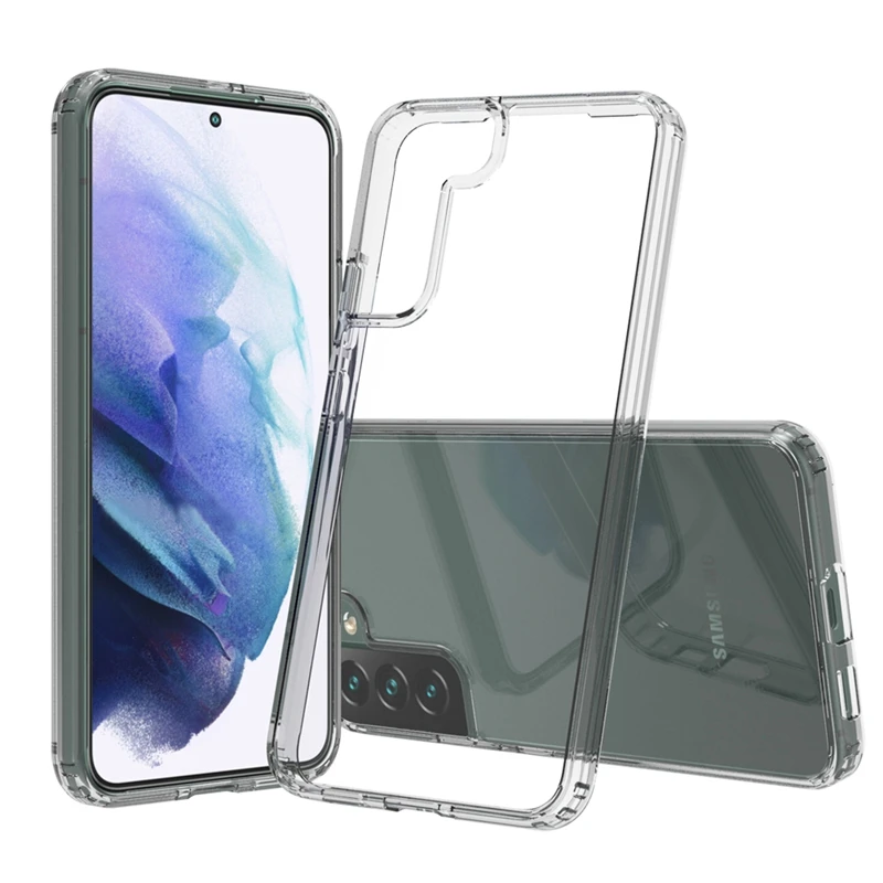 New Design 2 In 1 Transparent TPU Crystal Anti Scratch Clear Cellphone Case For Samsung Galaxy S22 Pro S22 Plus Ultra