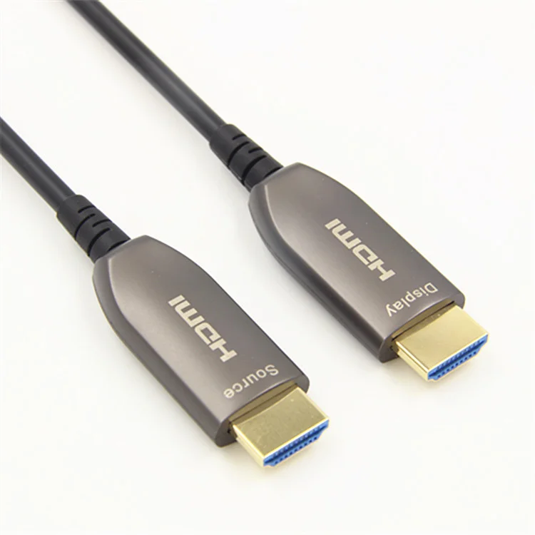 4K 8K HDMI Active Optical Cable with Fiber Optic Cable Reel Black Gold PVC Polybag Stock Drum Monitor Speaker 3 Days PVC or TPU