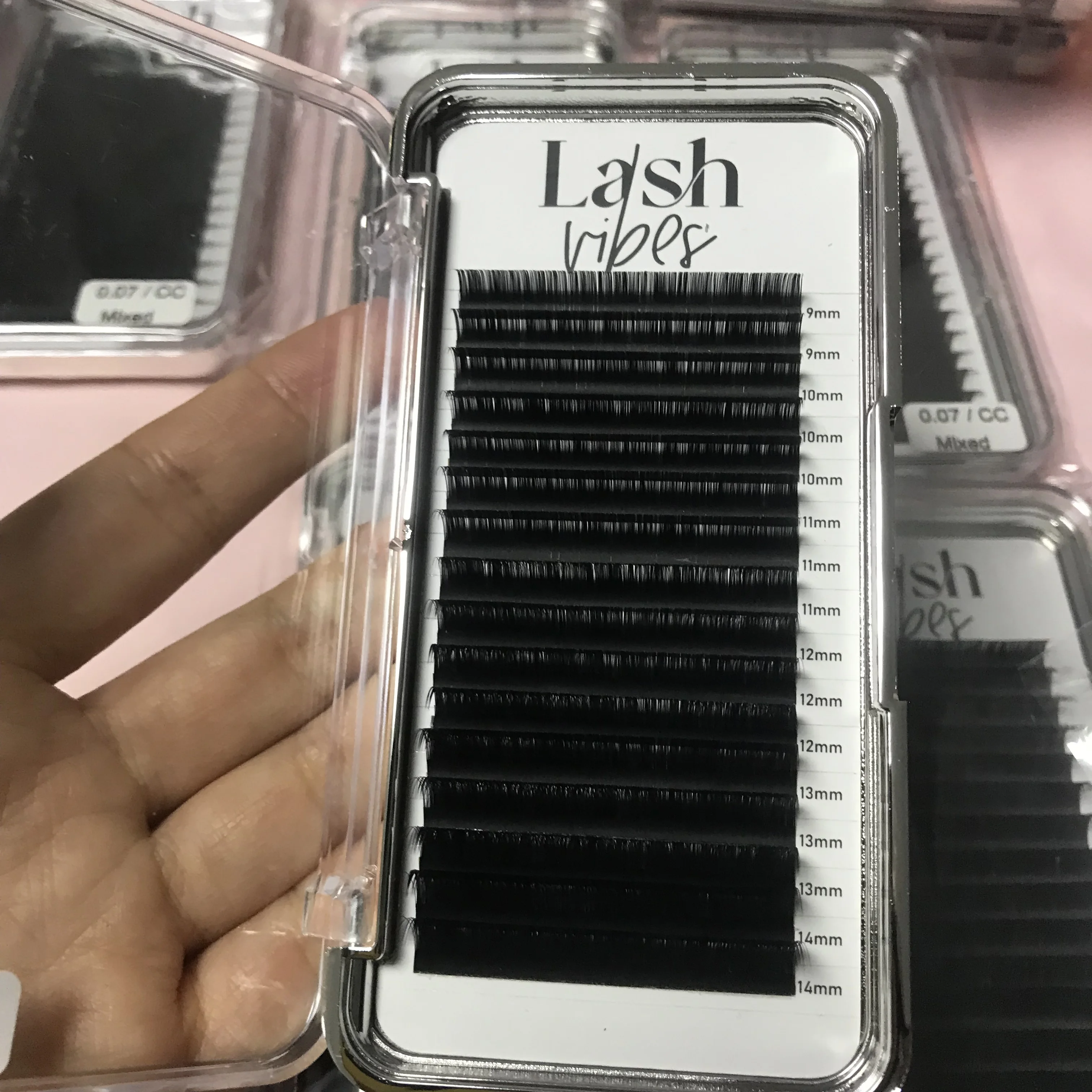 cashmere supplies trays wholesale volume yy matte black silk promade easy fan individual kit fan lashes eyelash extensions