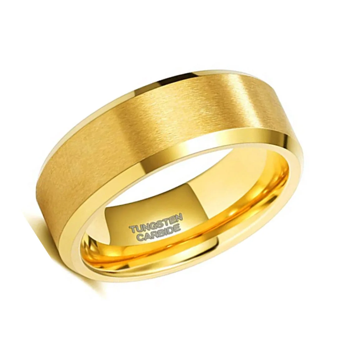 ring gold plated Couple band Tungsten Carbide jewelry For Men And Women ring