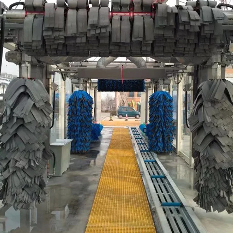 Risense best commercial tunnel automatic belt conveyor car wash with air dryer and water tank for sale