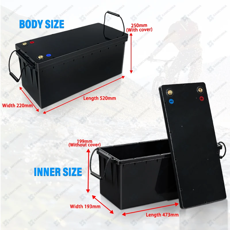 Manufacturer Hot Selling Automatic Charging 200 Amp Battery Storage Insulated Box   lithium ion lifepo4 plastic empty case box