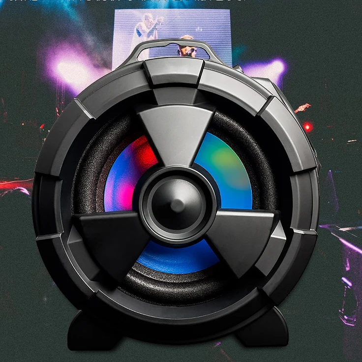 2023 High quality wireless smart retro creative bt stereo surround sound portable stereo High power subwoofer karaoke speaker fa