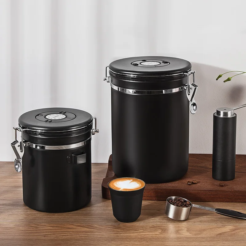 INS Style Large Capacity Coffee Jar Luxury Custom Logo Custom Design Coffe Bean Jar For Gift