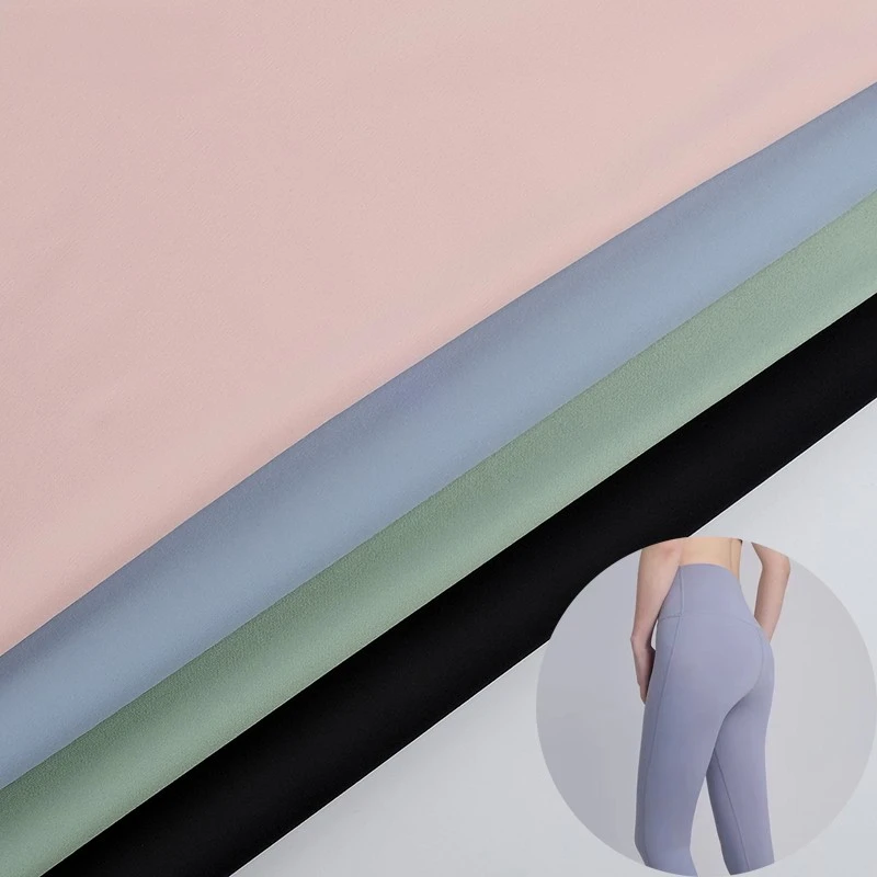 Stretch Knitting Fabric Nylon Spandex Fabric High Elastic Double Sided 80% nylon 20% spandex for yoga cloth shapewear