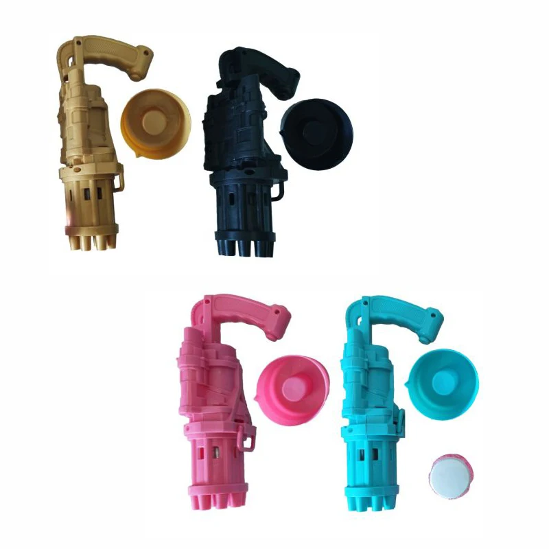 Cheaper Price 8 Hole Bubbles Gatling Gun Electric Bubble Machine Mini Handheld Blowing Bubbles Guns