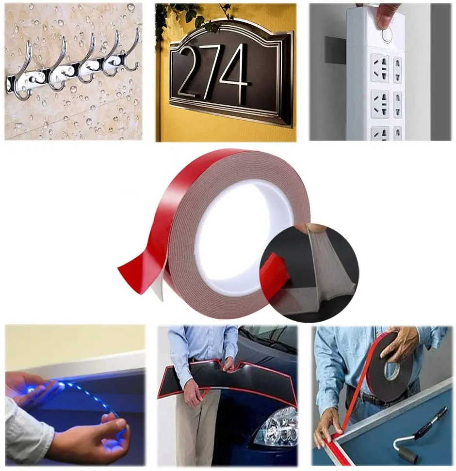 No Trace No Residual Transparent Red Film Strong Glue Waterproof Temperature Resistant Acrylic Double-sided Tape
