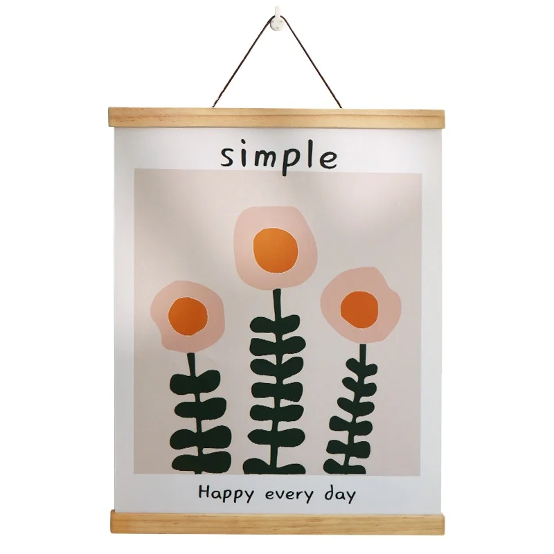 Wholesales Factory Price MDF Wooden Solid Wood A3 A4 Magnetic Poster Hanger Canvas Artwork Print Picture Frame Timber Wall Decor
