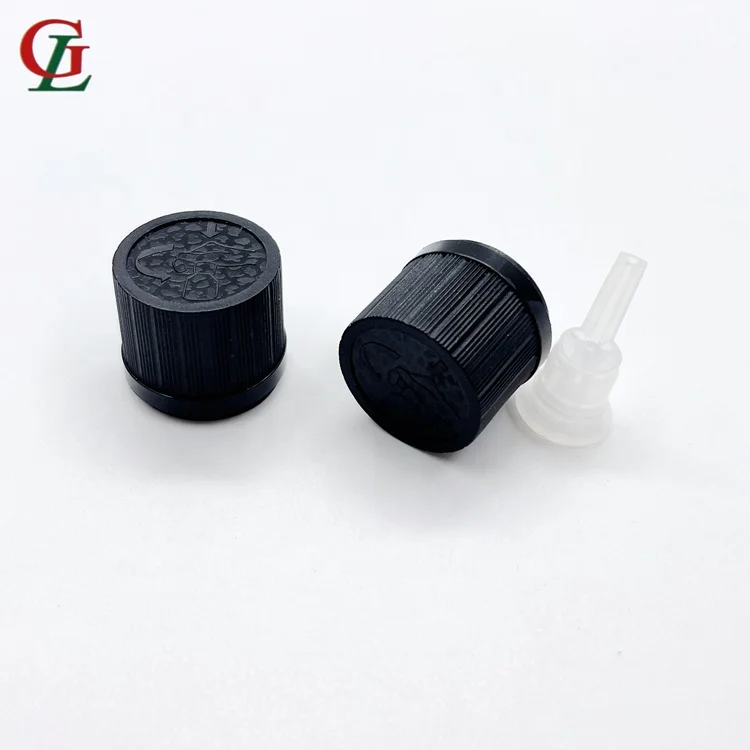 18mm dropper cap series, DIN 18 Plastic Tamper Evident Screw Cap with Orifice Reducer,  essential oil  CRC cap for essential oil