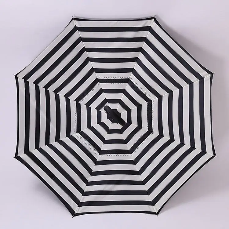 Reversible manual open straight umbrellas inverted reversible umbrella with c handle