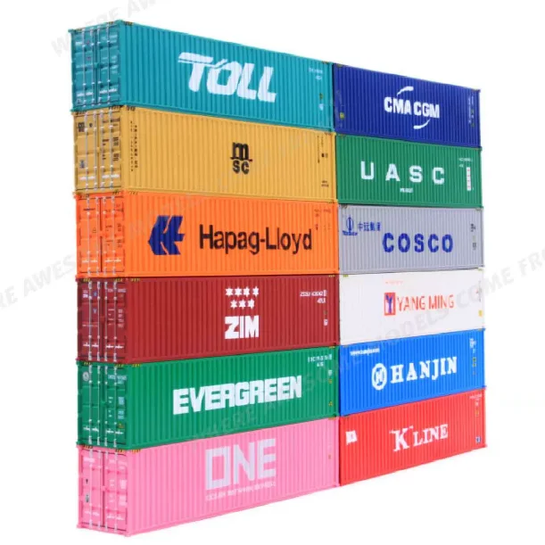 1:87 Scale 12cm Shipping Container Model International Shipping Gift Car Model HO Train Scene Model Sea Transport Decoration