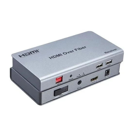 High Performance Metal Case Fiber Transmitter And Receiver 20KM HDMI KVM Fiber Optic Extender