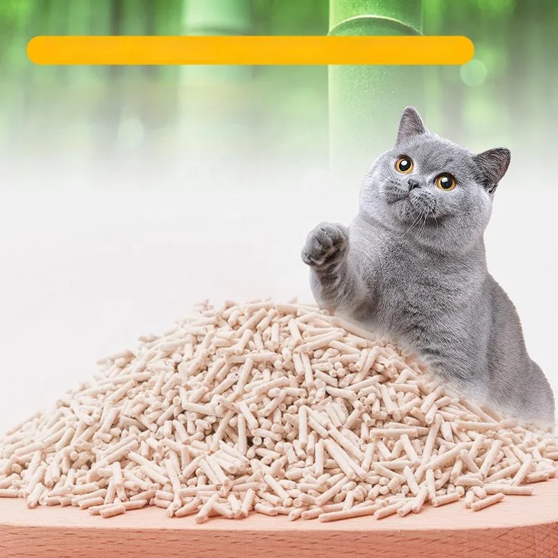 Factory Price Wholesale Less Bentonite Cat Litter Antibacterial Deodorizing Bamboo Fiber Cat Litter Sand