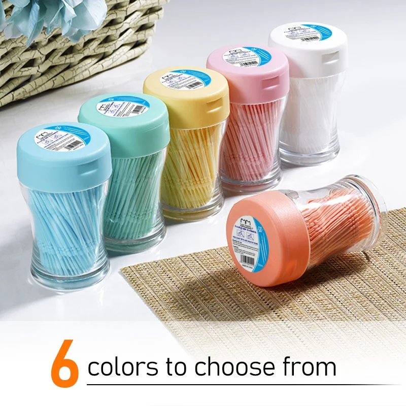 Bulk OEM Food Grade Flexible Interdental Brush Brushpicks Plastic Toothpicks With Brush