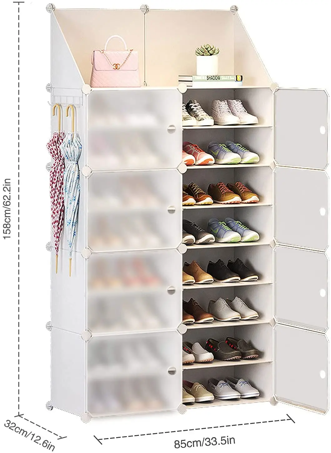 Factory Manufacture Extendable Standing Stackable Shoe Rack Cheap Amazing Plastic 10 Tier for Home